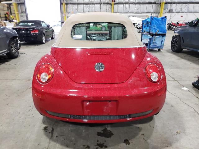 3VWPF31Y68M412819 - 2008 VOLKSWAGEN NEW BEETLE CONVERTIBLE S RED photo 6