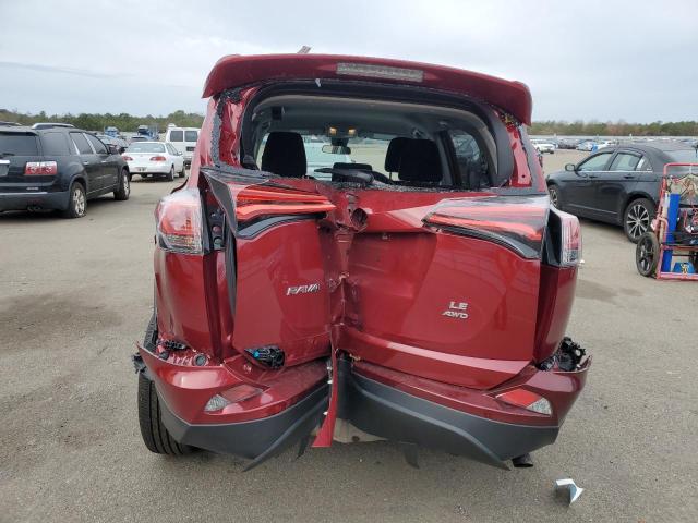 2T3BFREV4JW826279 - 2018 TOYOTA RAV4 LE RED photo 6