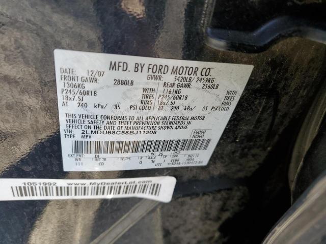 2LMDU68C58BJ11208 - 2008 LINCOLN MKX BLUE photo 14