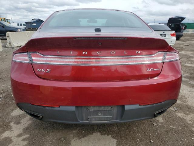 3LN6L2G99GR624483 - 2016 LINCOLN MKZ RED photo 6
