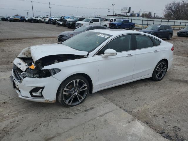 3FA6P0D96KR153098 - 2019 FORD FUSION TITANIUM WHITE photo 1