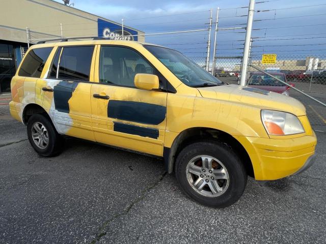 2HKYF18505H516019 - 2005 HONDA PILOT EXL YELLOW photo 4