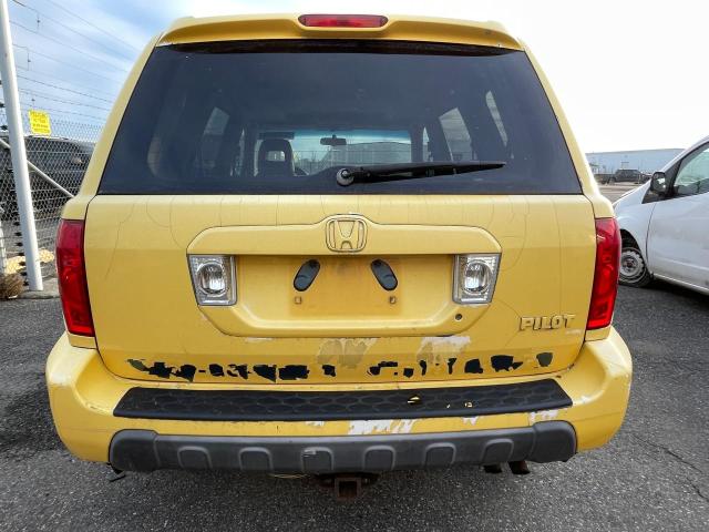 2HKYF18505H516019 - 2005 HONDA PILOT EXL YELLOW photo 6