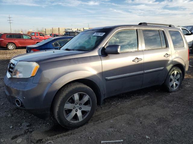 5FNYF4H91EB003722 - 2014 HONDA PILOT TOURING GRAY photo 1