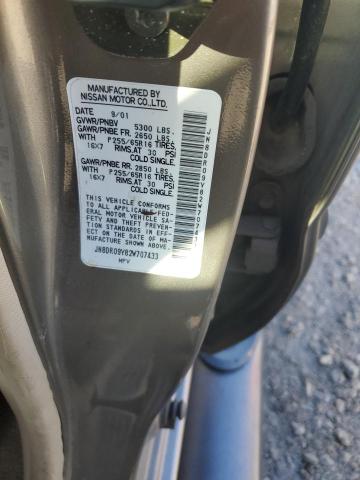 JN8DR09Y82W707433 - 2002 NISSAN PATHFINDER LE თაფლისფერი ფოტო 13