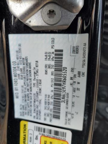 3LN6L5E97HR605520 - 2017 LINCOLN MKZ RESERVE შავი ფოტო 12