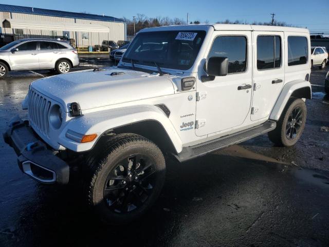 1C4JJXP69NW185500 - 2022 JEEP WRANGLER U SAHARA 4XE WHITE photo 1