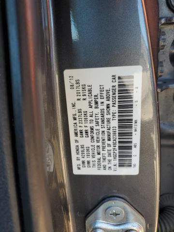 1HGCP2F49CA238833 - 2012 HONDA ACCORD LXP GRAY photo 12