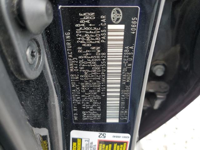 4T1G11AKXPU155428 - 2023 TOYOTA CAMRY SE NIGHT SHADE BLACK photo 12