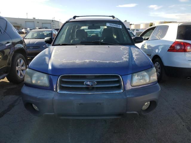 JF1SG63643H702860 - 2003 SUBARU FORESTER 2.5X BLUE photo 5