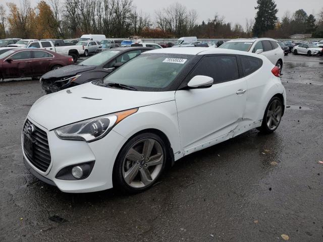 KMHTC6AE2DU151479 - 2013 HYUNDAI VELOSTER TURBO WHITE photo 1