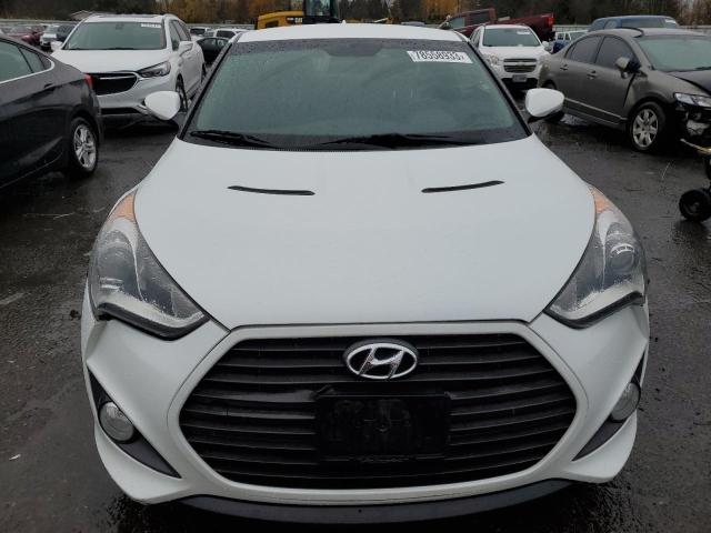 KMHTC6AE2DU151479 - 2013 HYUNDAI VELOSTER TURBO WHITE photo 5