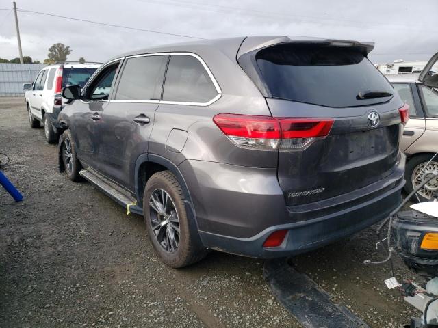 5TDBZRFH2JS800023 - 2018 TOYOTA HIGHLANDER LE GRAY photo 2