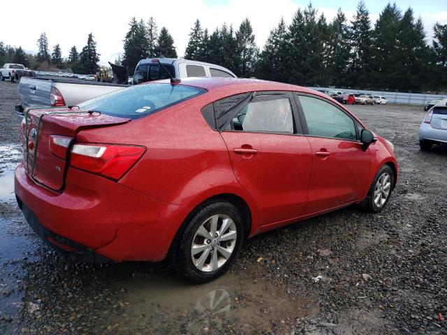 KNADN4A37E6402120 - 2014 KIA RIO EX RED photo 3