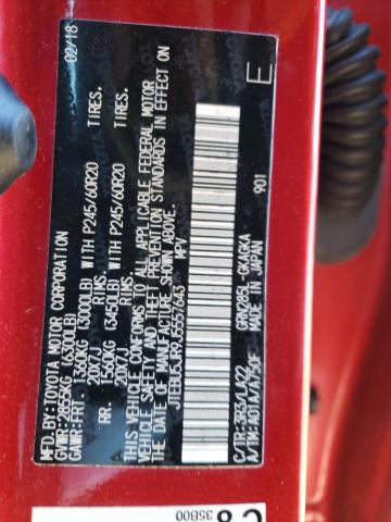 JTEBU5JR9J5557643 - 2018 TOYOTA 4RUNNER SR5/SR5 PREMIUM 勃艮第红 照片 13