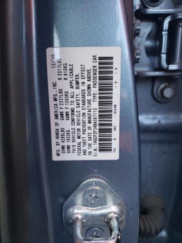 1HGCP2F34BA067110 - 2011 HONDA ACCORD LX SILVER photo 12