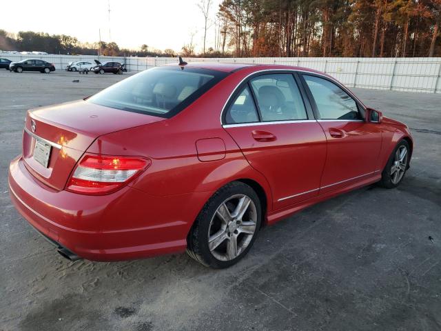 WDDGF5EB9BA516896 - 2011 MERCEDES-BENZ C 300 RED photo 3