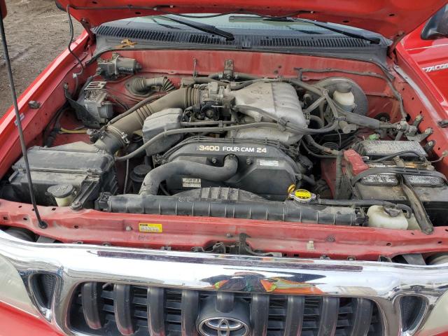 5TEGN92N03Z254941 - 2003 TOYOTA TACOMA DOUBLE CAB PRERUNNER RED photo 11