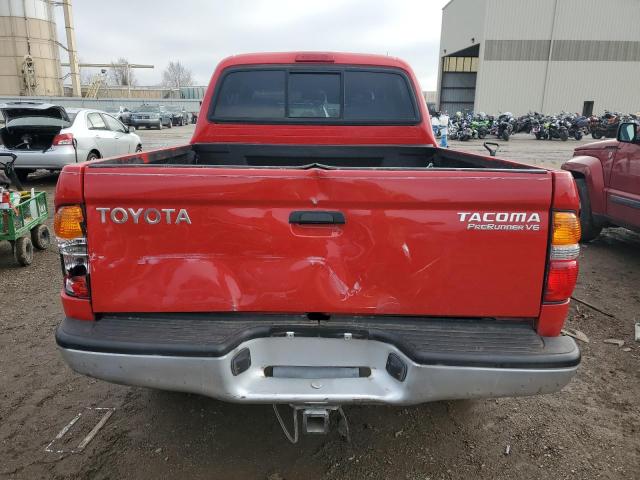 5TEGN92N03Z254941 - 2003 TOYOTA TACOMA DOUBLE CAB PRERUNNER RED photo 6