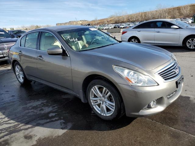 JN1CV6AR0DM351166 - 2013 INFINITI G37 BEIGE photo 4