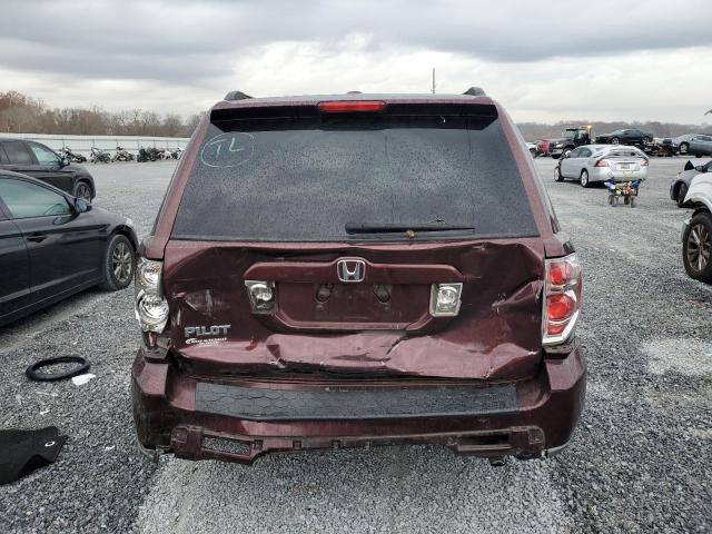 5FNYF28208B022452 - 2008 HONDA PILOT VP BURGUNDY photo 6