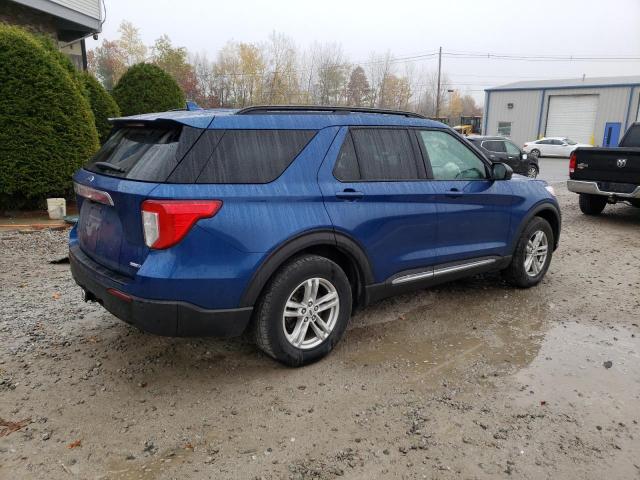 1FMSK8DH0LGB59299 - 2020 FORD EXPLORER XLT BLUE photo 3