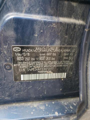 5NPE24AF5JH712177 - 2018 HYUNDAI SONATA SE BLUE photo 12