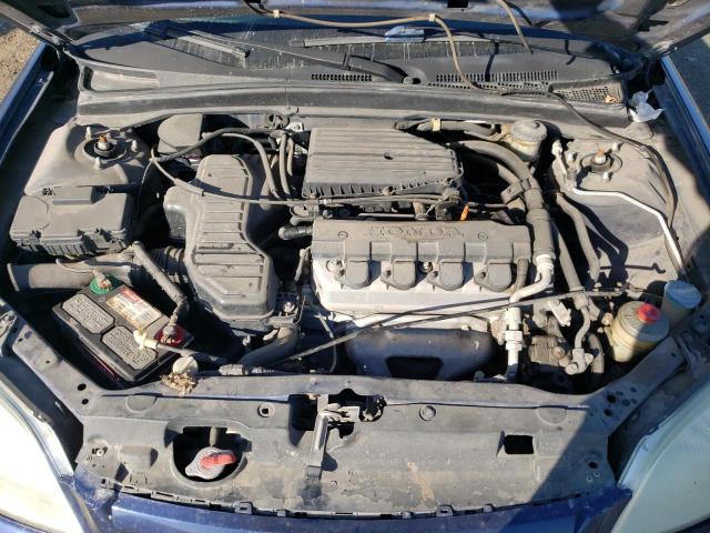 2HGES16593H596817 - 2003 HONDA CIVIC LX BLUE photo 11