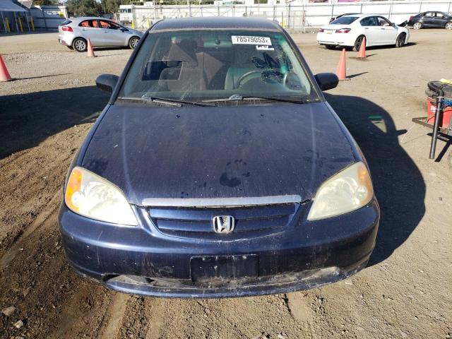 2HGES16593H596817 - 2003 HONDA CIVIC LX BLUE photo 5