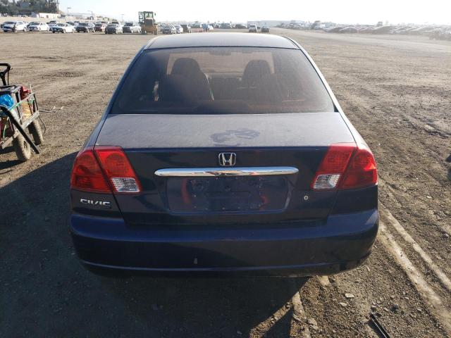 2HGES16593H596817 - 2003 HONDA CIVIC LX BLUE photo 6