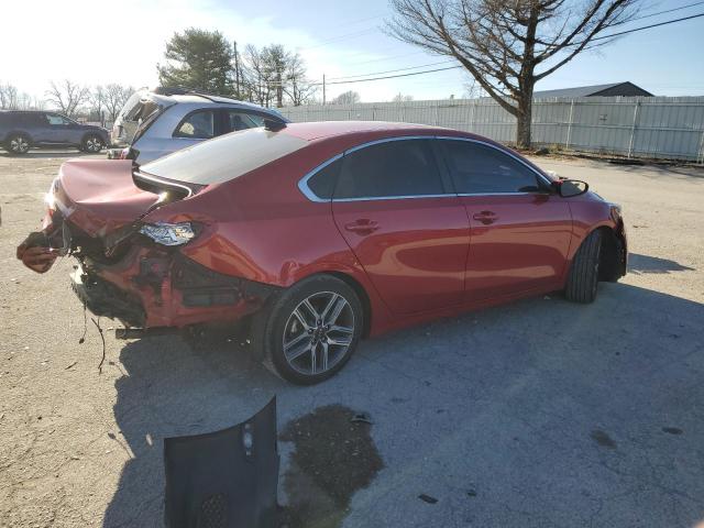 3KPF54AD8ME404598 - 2021 KIA FORTE EX RED photo 3