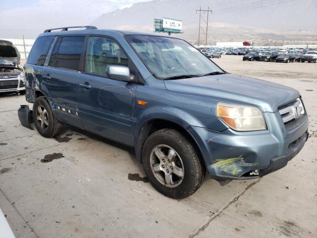 5FNYF18517B021586 - 2007 HONDA PILOT EXL BLUE photo 4