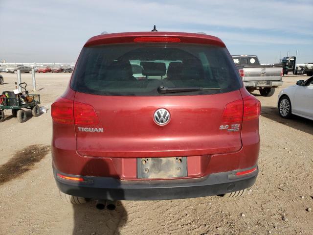 WVGBV7AX9CW102019 - 2012 VOLKSWAGEN TIGUAN S RED photo 6