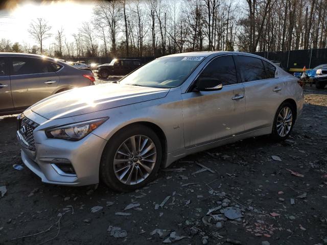 JN1EV7AR0JM437135 - 2018 INFINITI Q50 LUXE SILVER photo 1