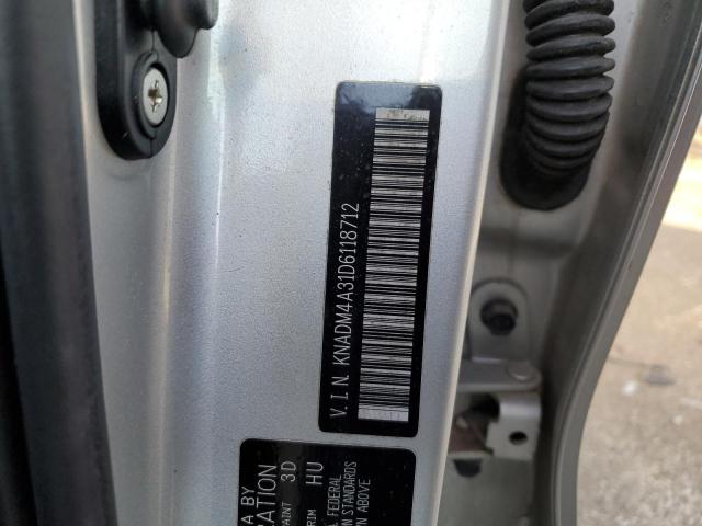 KNADM4A31D6118712 - 2013 KIA RIO LX SILVER photo 12