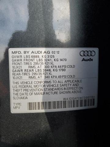 WA1DGAFE8CD007131 - 2012 AUDI Q7 PRESTIGE CHARCOAL photo 14