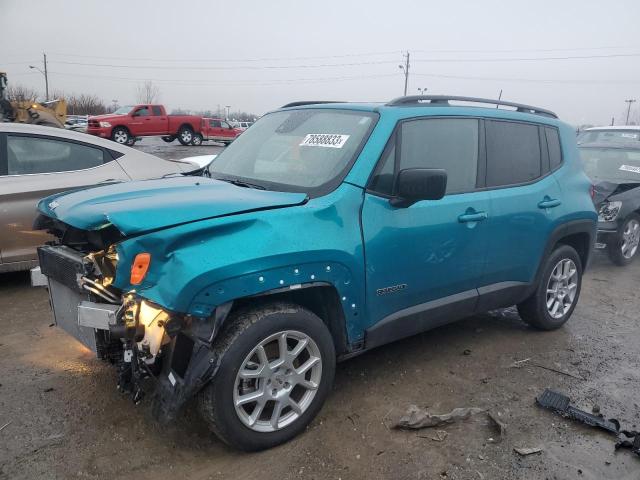 ZACNJDB16NPN48793 - 2022 JEEP RENEGADE LATITUDE TEAL photo 1