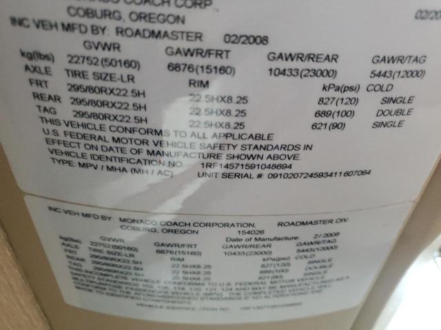 1RF14571591048694 - 2009 ROADMASTER RAIL MONOCOQUE Qara foto 10