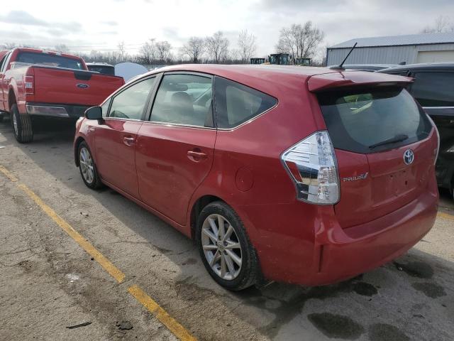 JTDZN3EU0C3164261 - 2012 TOYOTA PRIUS V RED photo 2