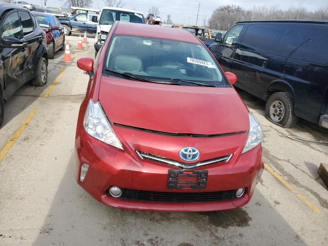 JTDZN3EU0C3164261 - 2012 TOYOTA PRIUS V RED photo 5