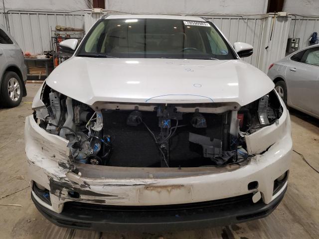 5TDJKRFHXGS256377 - 2016 TOYOTA HIGHLANDER XLE WHITE photo 5
