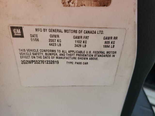 2G2WP552761232819 - 2006 PONTIAC GRAND PRIX 白色 照片 12