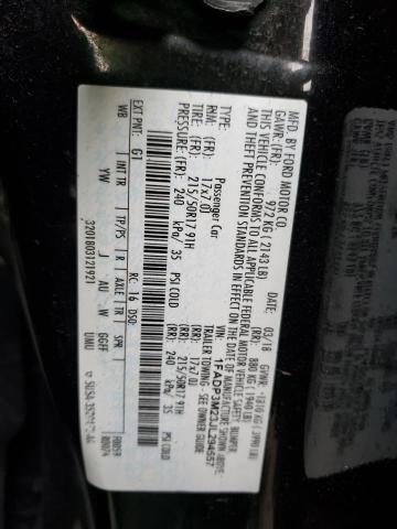 1FADP3M23JL294557 - 2018 FORD FOCUS SEL BLACK photo 12