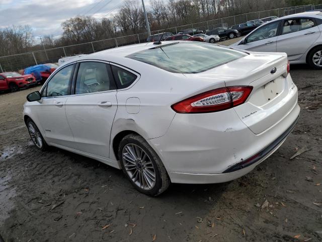 3FA6P0LU0ER117966 - 2014 FORD FUSION SE HYBRID WHITE photo 2