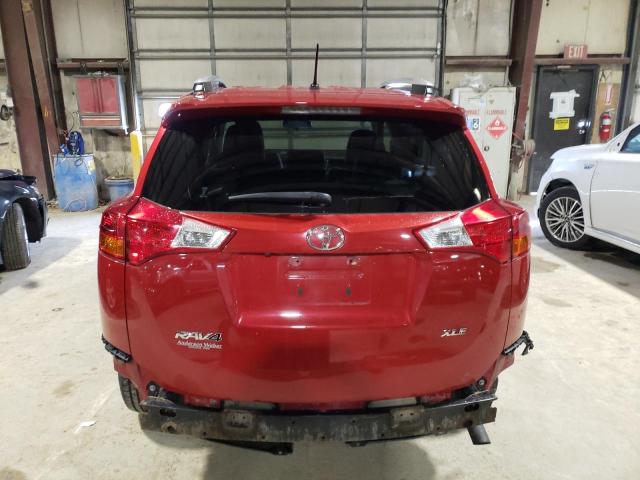 JTMWFREV1DD009337 - 2013 TOYOTA RAV4 XLE BURGUNDY photo 6