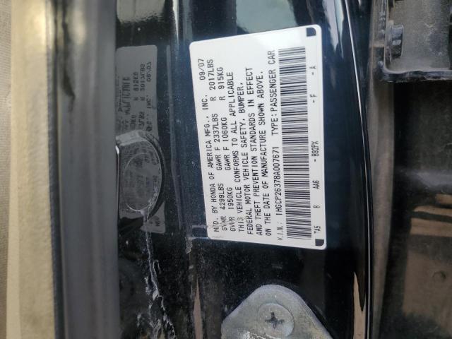 1HGCP26378A007671 - 2008 HONDA ACCORD LX BLACK photo 12