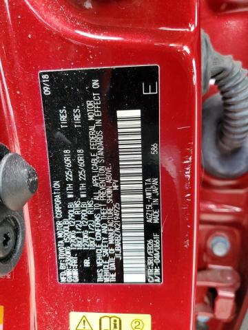 JTJBARBZ7K2194925 - 2019 LEXUS NX 300 BASE ბურგუნდია ფოტო 14