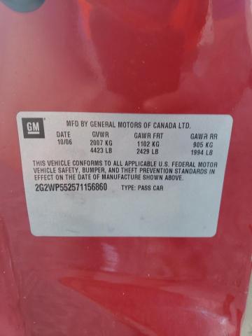 2G2WP552571156860 - 2007 PONTIAC GRAND PRIX 红色 照片 12
