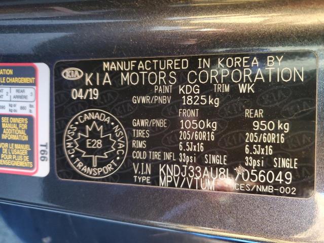 KNDJ33AU8L7056049 - 2020 KIA SOUL EX GRAY photo 13