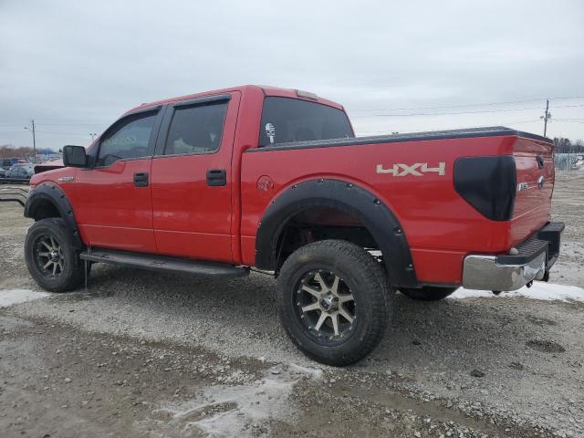 1FTFW1EF2BKD57618 - 2011 FORD F150 SUPERCREW RED photo 2